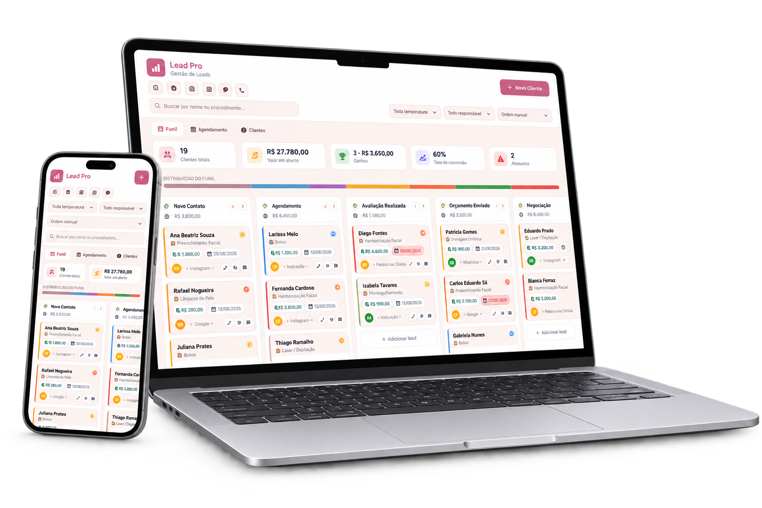 Lead Pro em múltiplos dispositivos